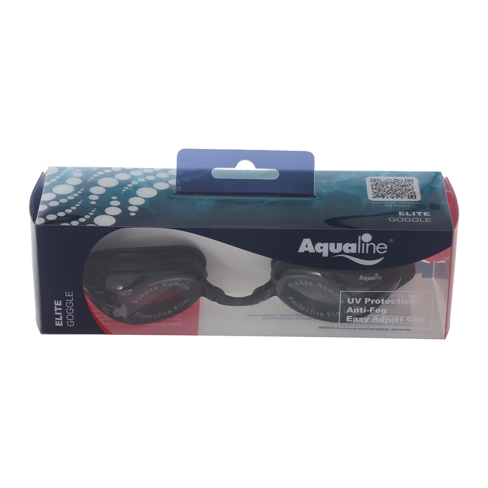 Aqualine Elite Swimming Goggles Black