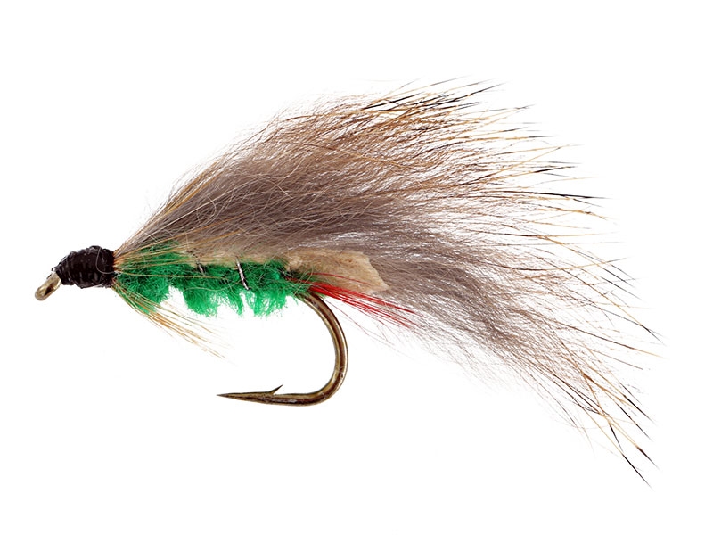 Black Magic Green Rabbit Trout Fly A06