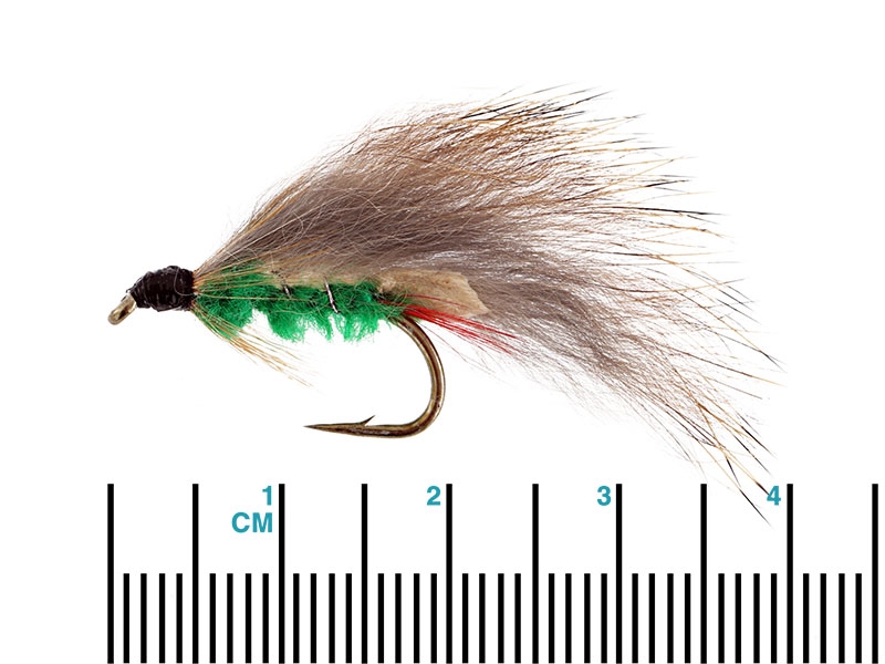 Black Magic Green Rabbit Trout Fly A06