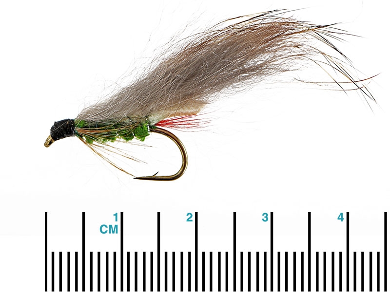 Black Magic Green Rabbit Trout Fly A08 4cm