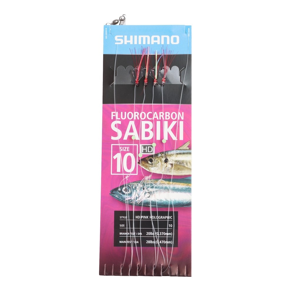Shimano Fluorocarbon Sabiki HD Pink Holographic Size 10