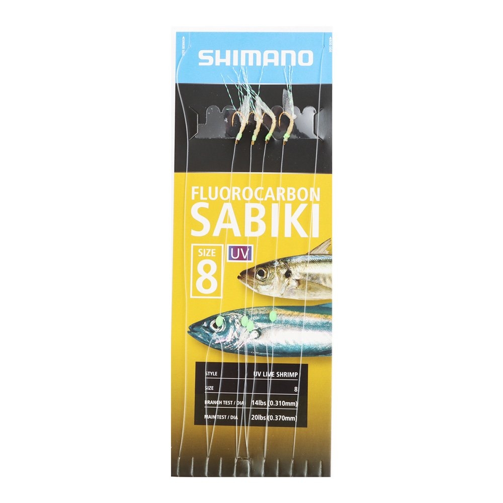 Shimano Fluorocarbon Sabiki UV Live Shrimp Size 8