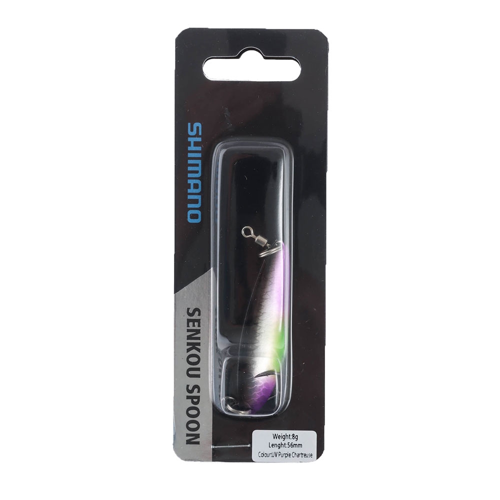 Shimano Senkou Spoon Lure 8g UV Purple Chartreuse