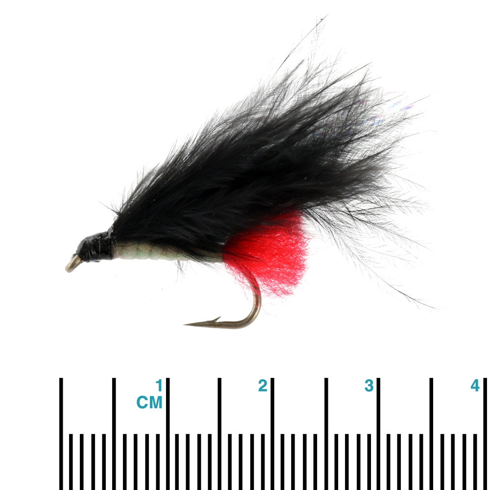 Black Magic Lumo Black Marabou Trout Fly A08 3cm
