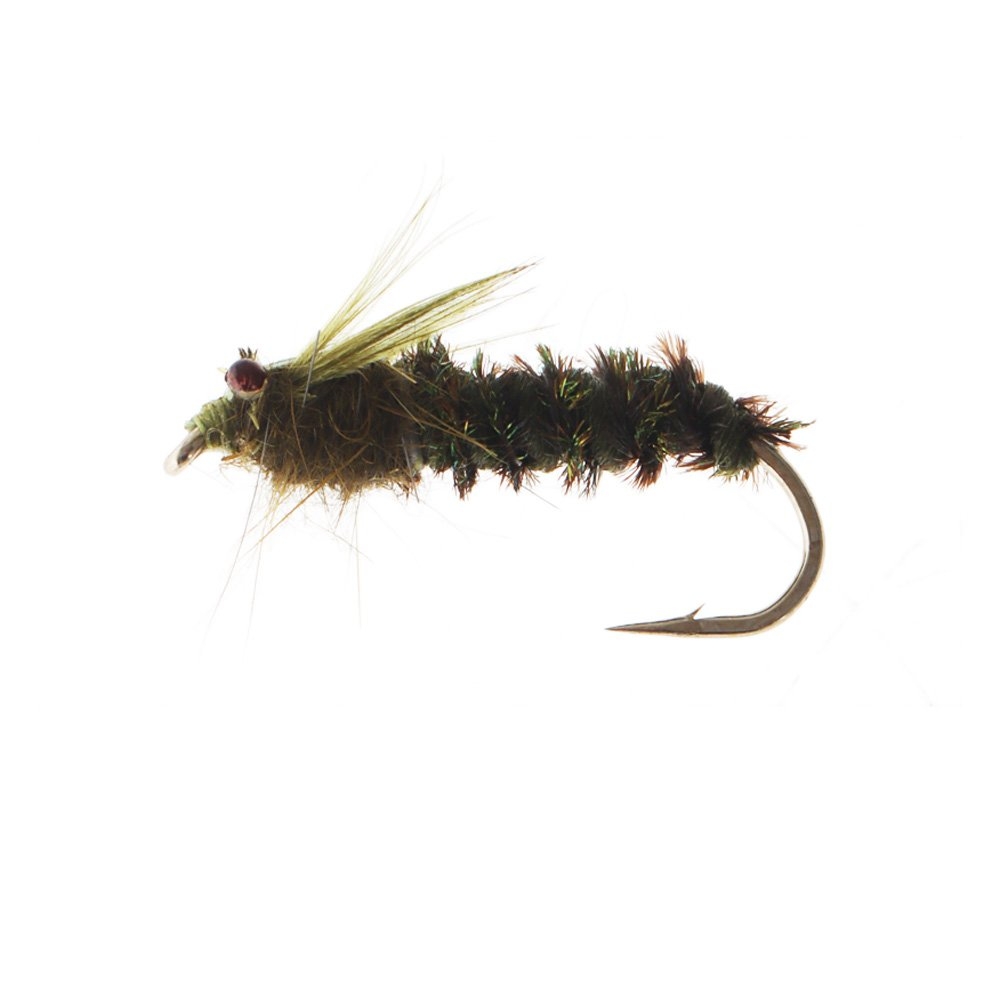 Black Magic Olive Dragonfly Nymph Trout Fly B08 2cm