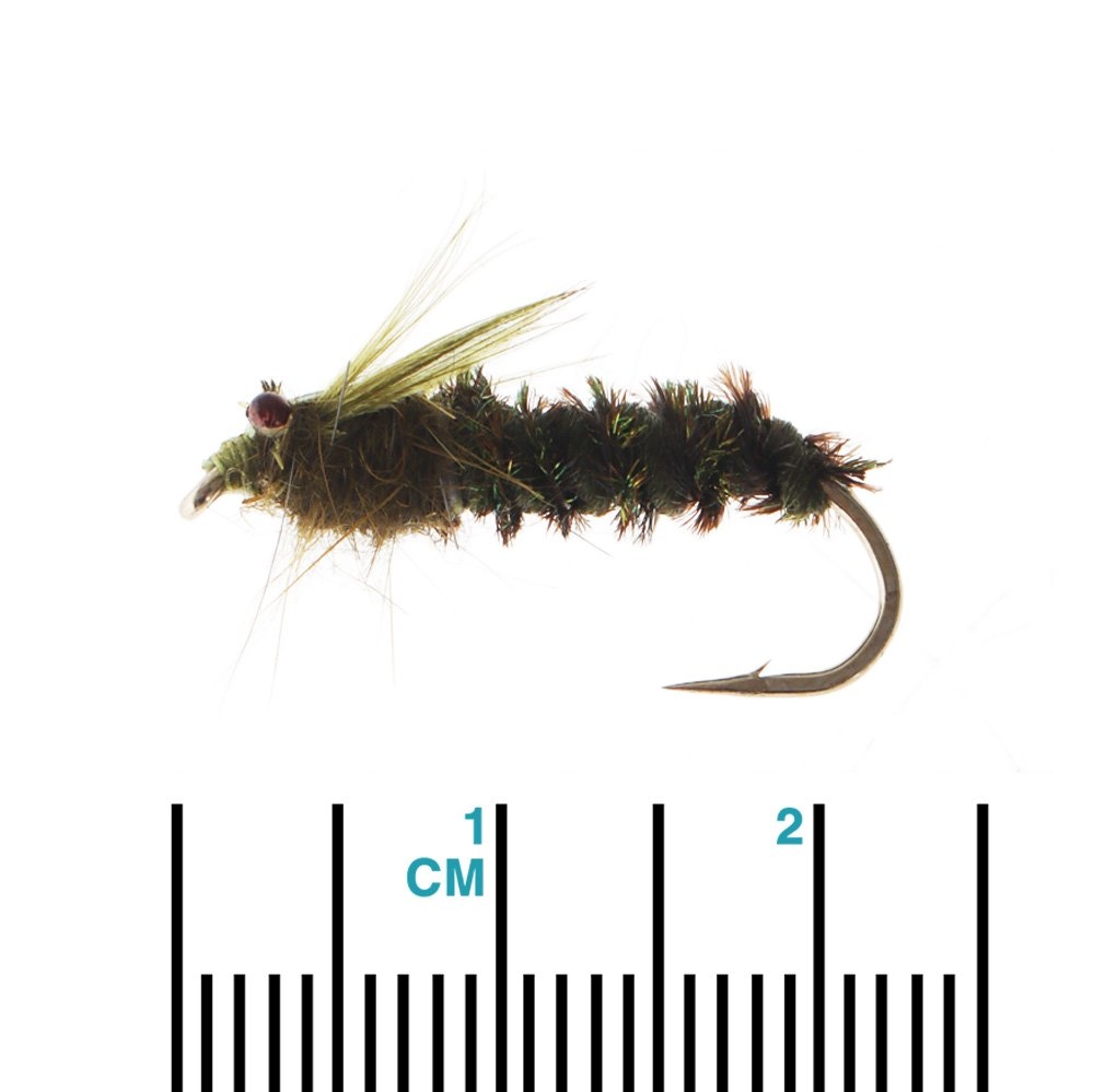 Black Magic Olive Dragonfly Nymph Trout Fly B08 2cm