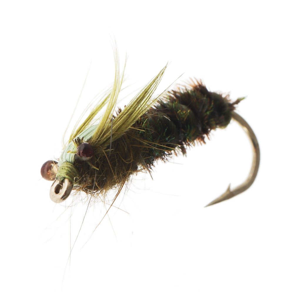 Black Magic Olive Dragonfly Nymph Trout Fly B08 2cm