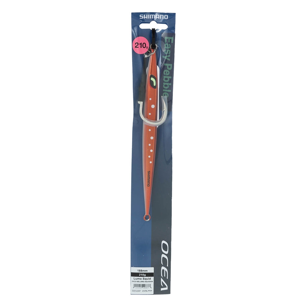 Shimano Ocea Easy Pebble Jig 210g Lumo Squid Holo