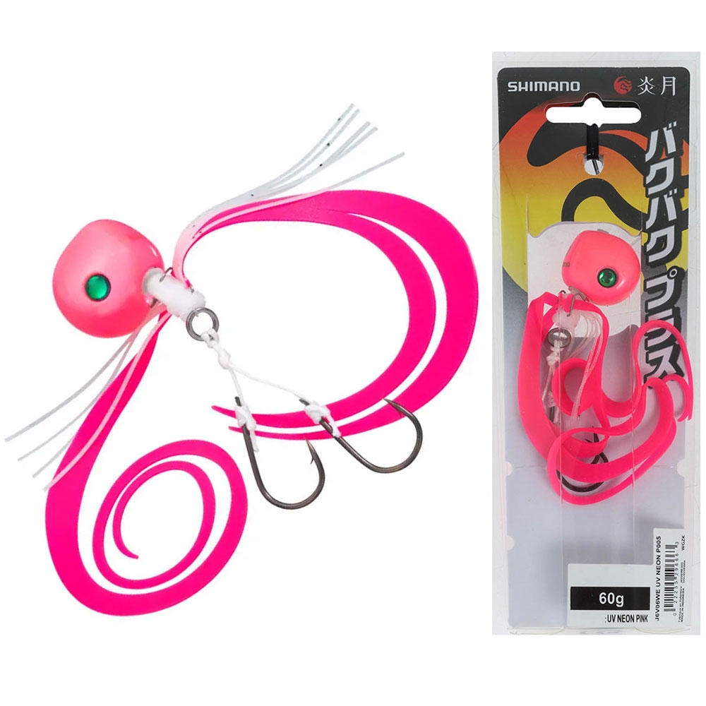 Shimano Tiger Baku Baku Plus Slider Jig 60g Neon Pink UV