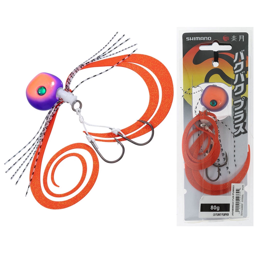 Shimano Tiger Baku Baku Plus Slider Jig 80g Funky Pumpkin UV