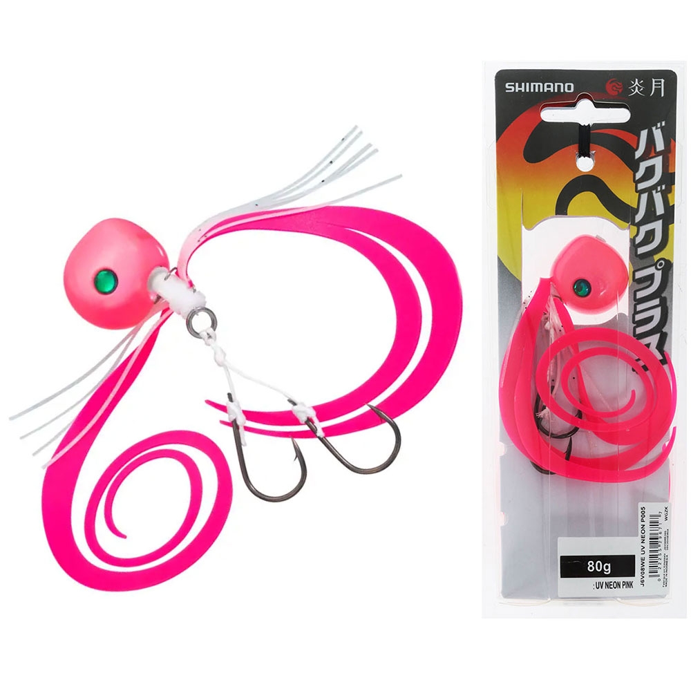 Shimano Tiger Baku Baku Plus Slider Jig 80g Neon Pink UV