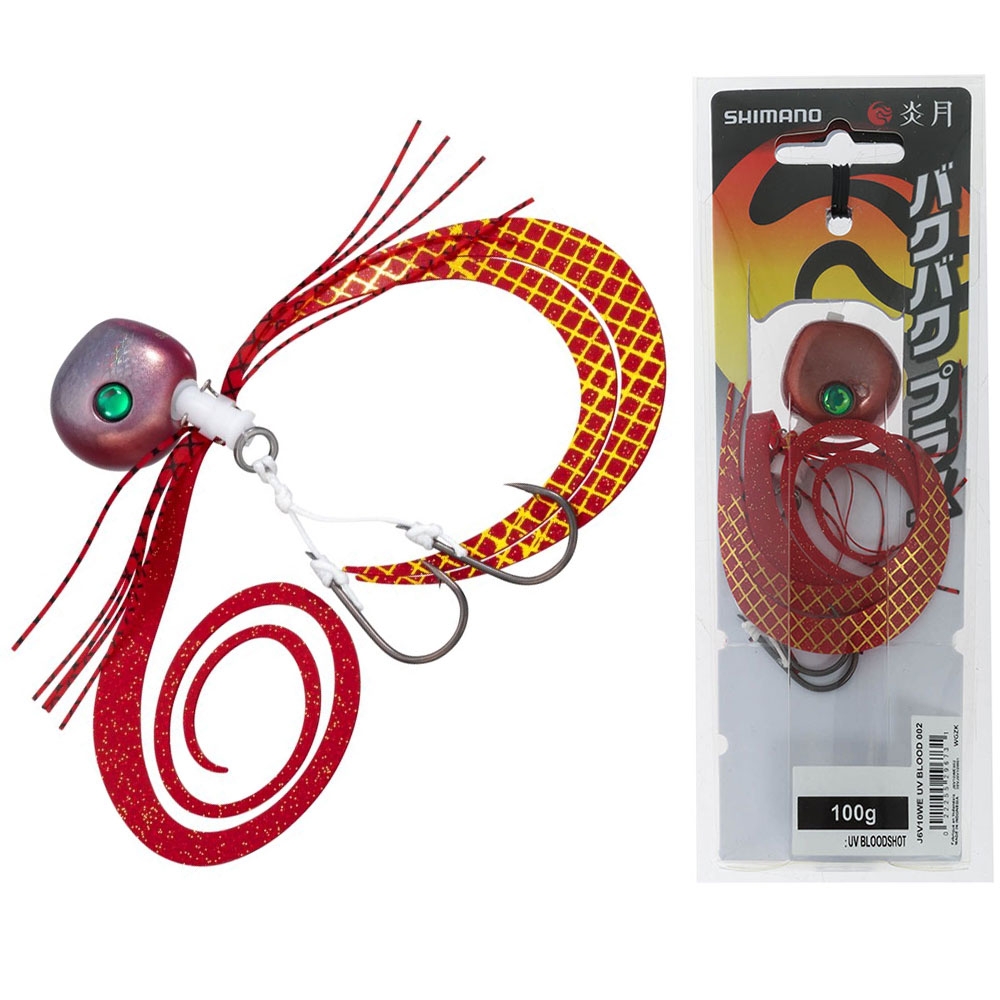 Shimano Tiger Baku Baku Plus Slider Jig 100g Bloodshot UV
