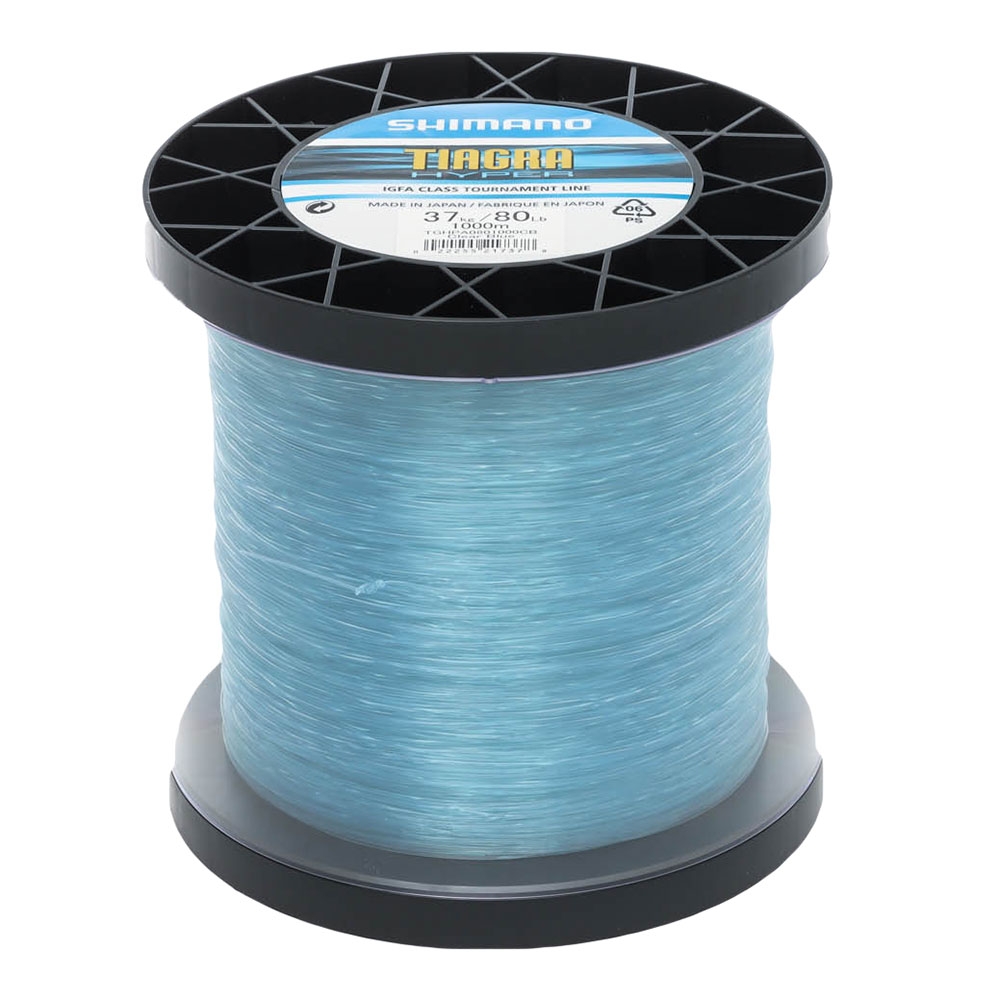 Shimano Tiagra Hyper IGFA Monofilament Line Crystal Blue 1000m 37kg