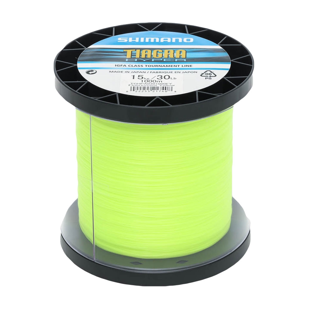 Shimano Tiagra Hyper IGFA Monofilament Line Fluoro Yellow 1000m 15kg