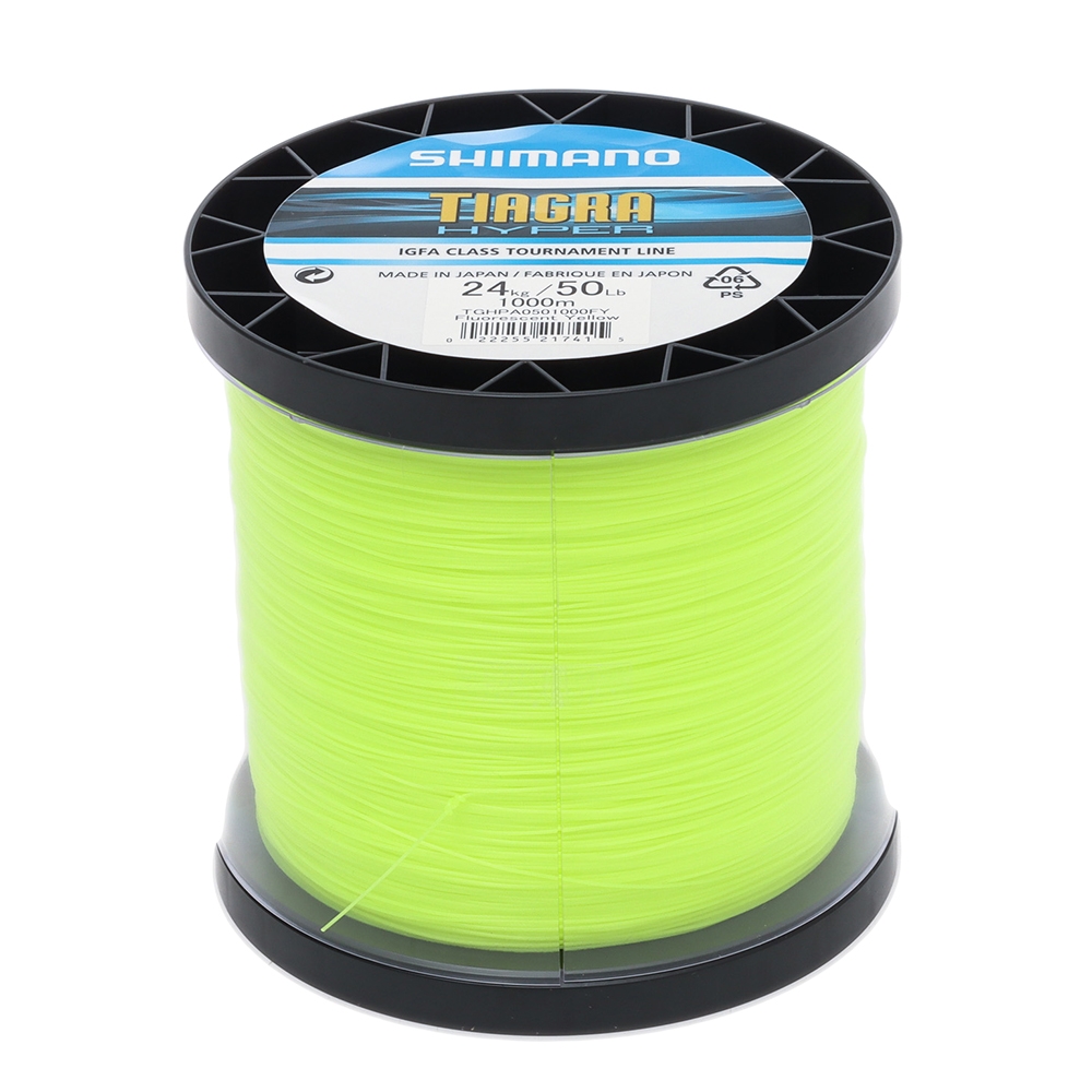 Shimano Tiagra Hyper IGFA Monofilament Line Fluoro Yellow 1000m 24kg