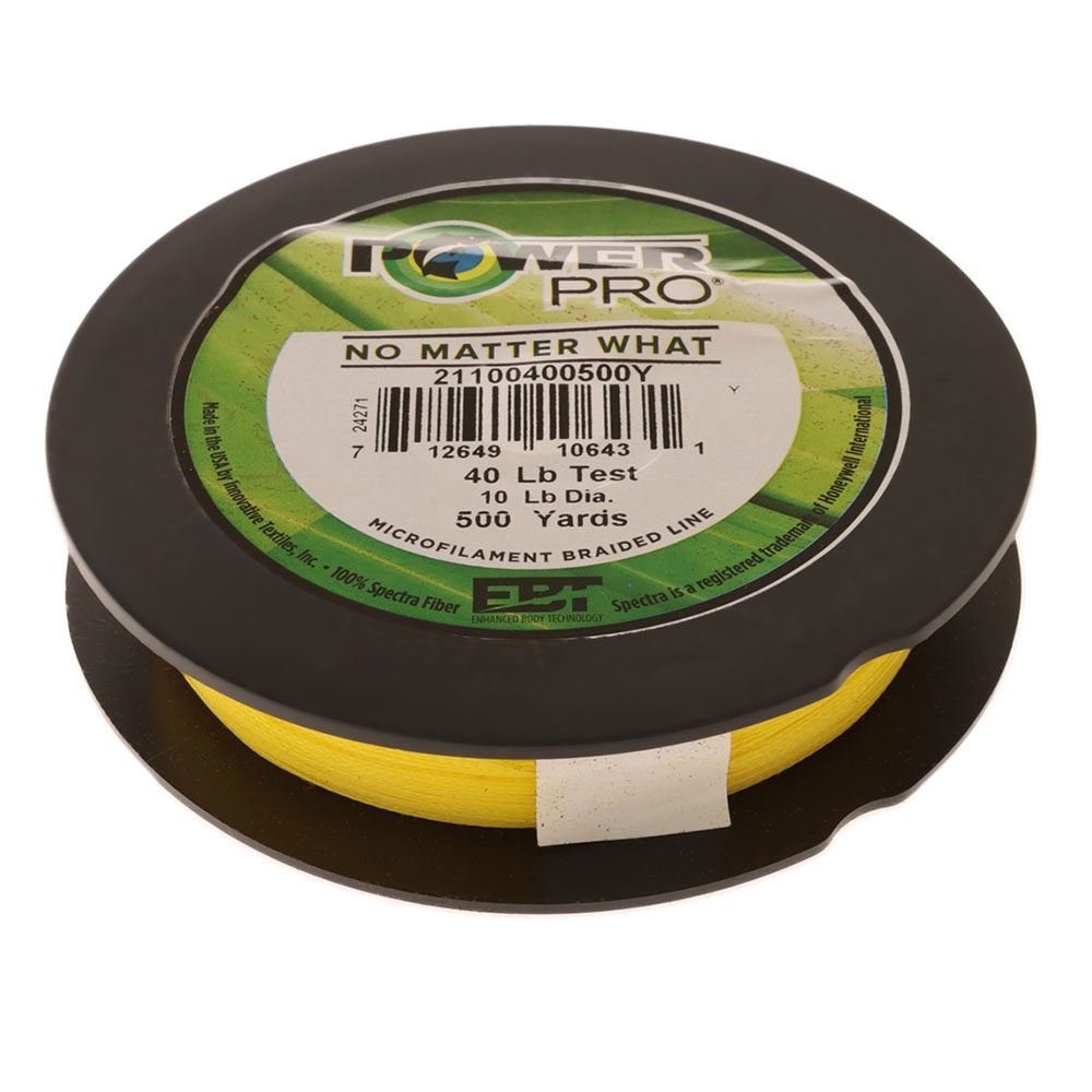PowerPro High-Visibility Yellow Braid 40lb 500yd