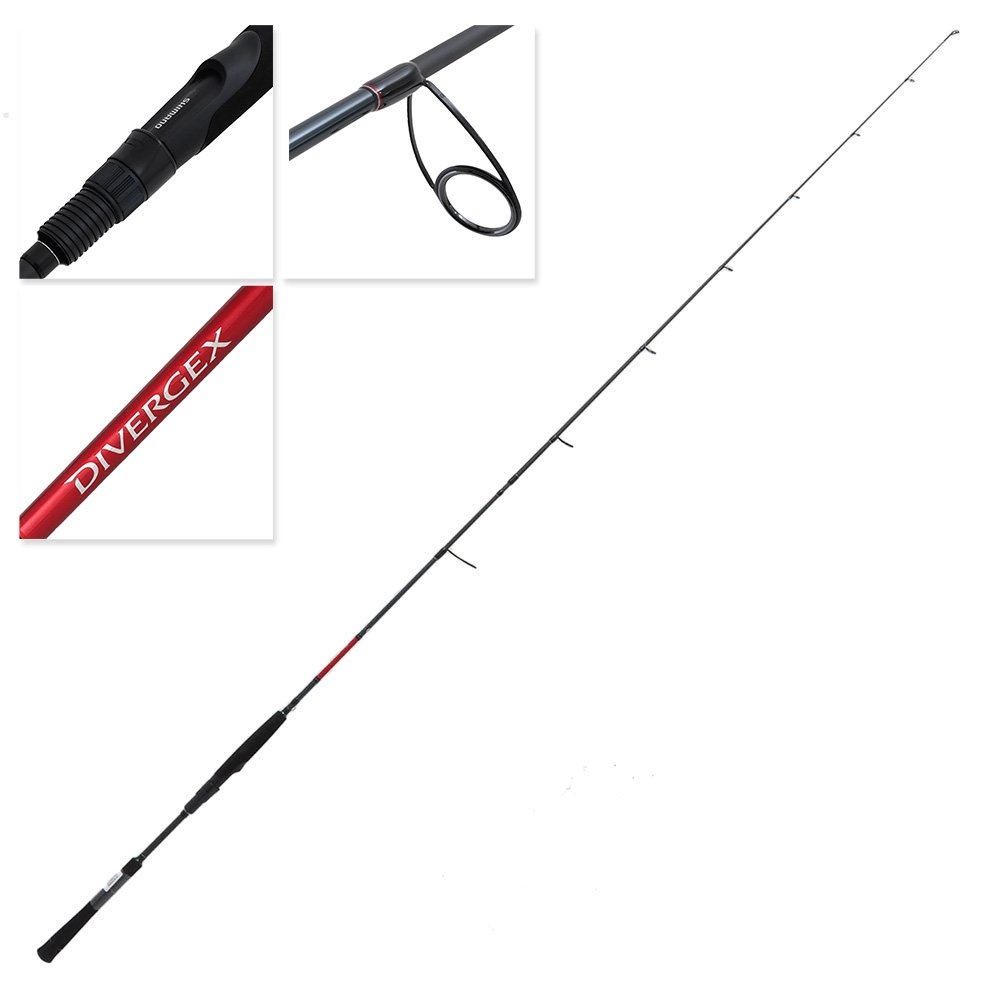 Shimano Divergex Medium Heavy Soft Bait Spin Rod 7ft 6in 4-8kg 2pc