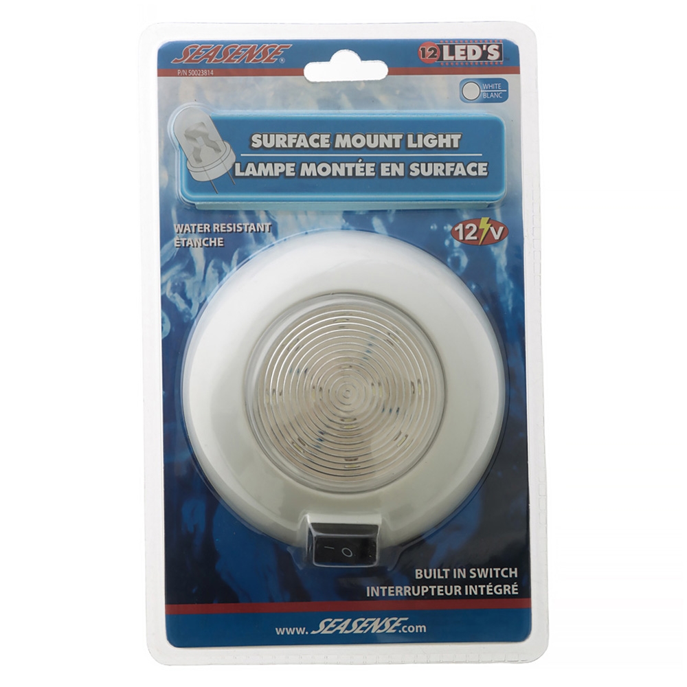 SeaSense 12 LED Accent Light with Switch Surface Mount White 12V