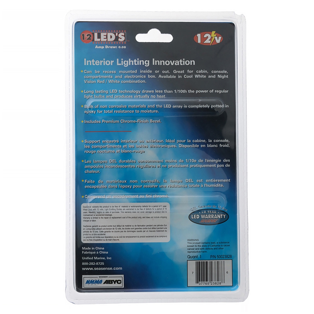 SeaSense 12 LED Recessed Mount Accent Light White 12V