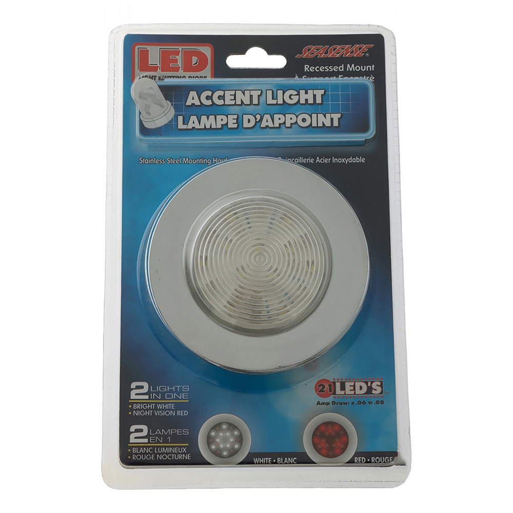 SeaSense LED Recessed Mount Accent Light White/Red 12V