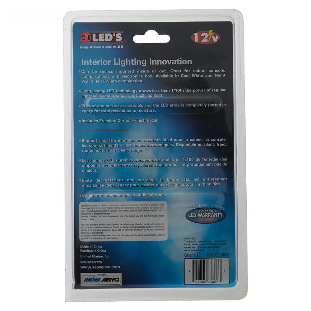 SeaSense LED Recessed Mount Accent Light White/Red 12V