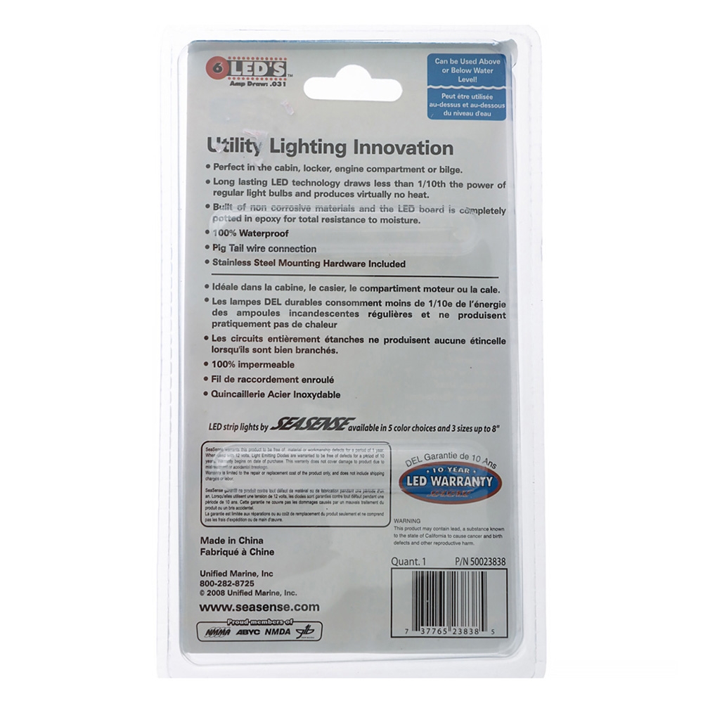 SeaSense 6 LED Utility Strip Light 4in White