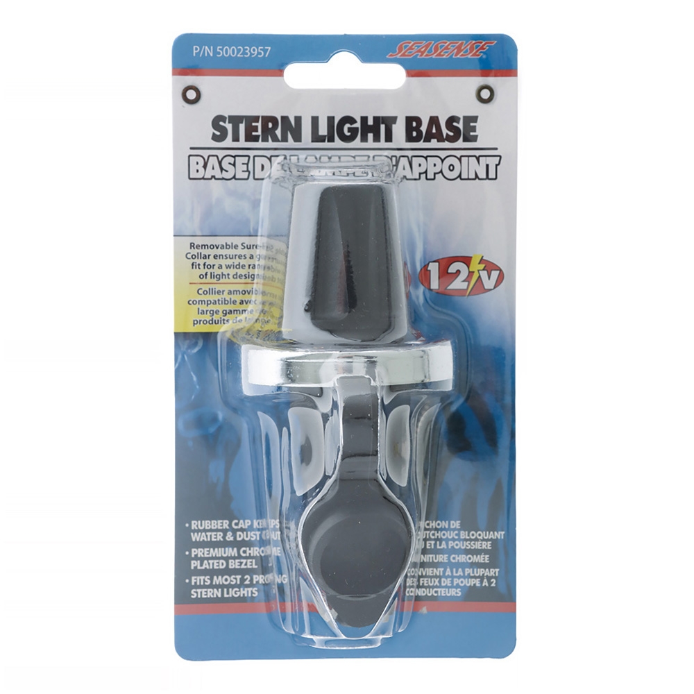 SeaSense Round Stern Light Base Chrome with Locking Collar
