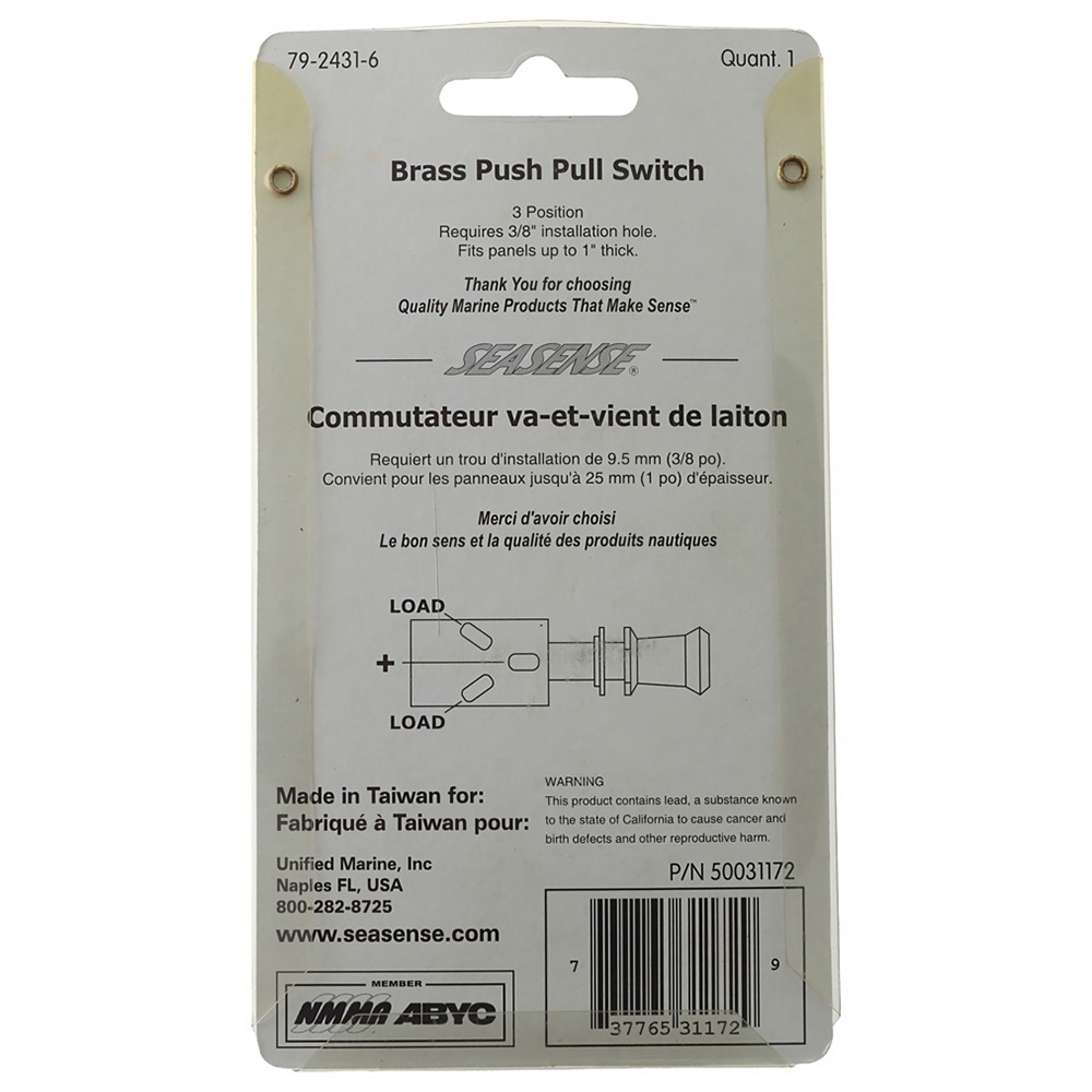 SeaSense 3-Position ON/ON/OFF Push-Pull Switch