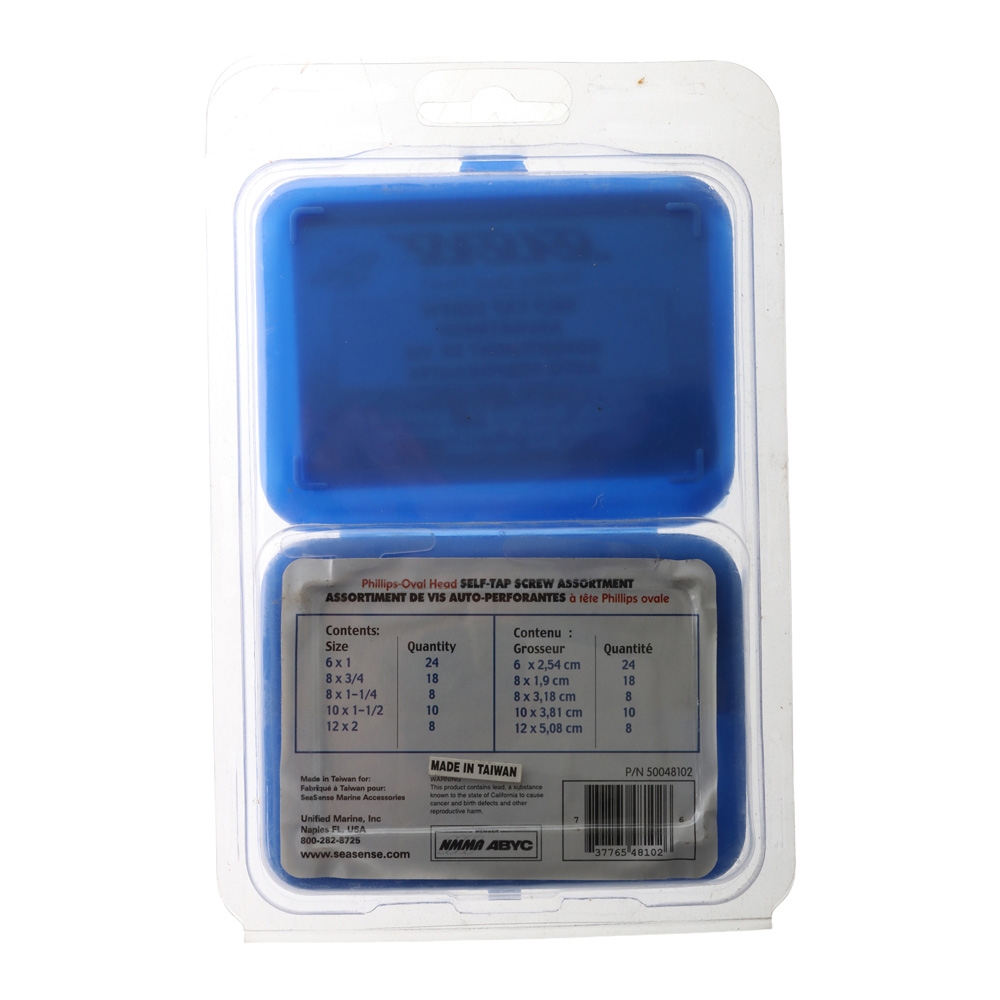 SeaSense Stainless Steel 68 Piece Screw Kit - Phillips Oval Head