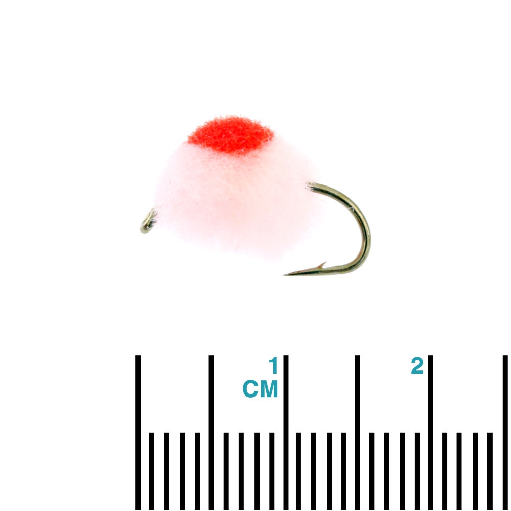 Black Magic Unweighted Globug Trout Fly Champagne Red A10 1.5cm