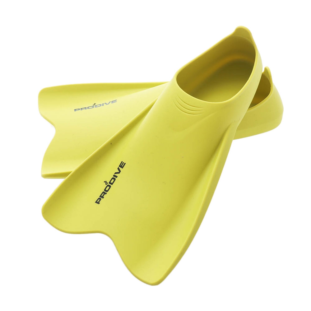 Pro-Dive Silicone Swimming Snorkeling Fins Yellow US12-13