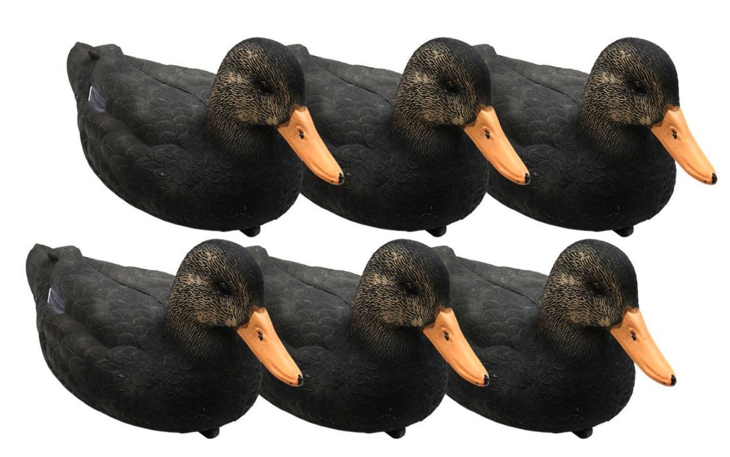 Game On Premier Series Black Duck Decoys - 3 Drakes + 3 Hens