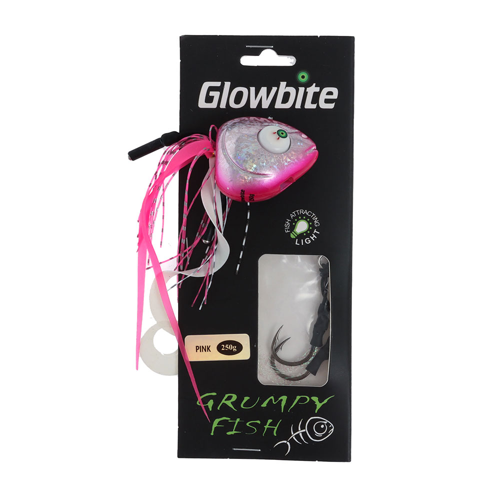 Glowbite Sumo Grumpy Fish Slider Lure 250g Pink