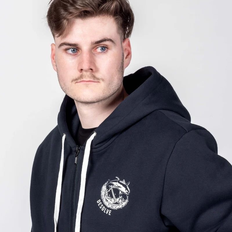 Desolve Anchored UPF50+ Zip Hoodie Navy S