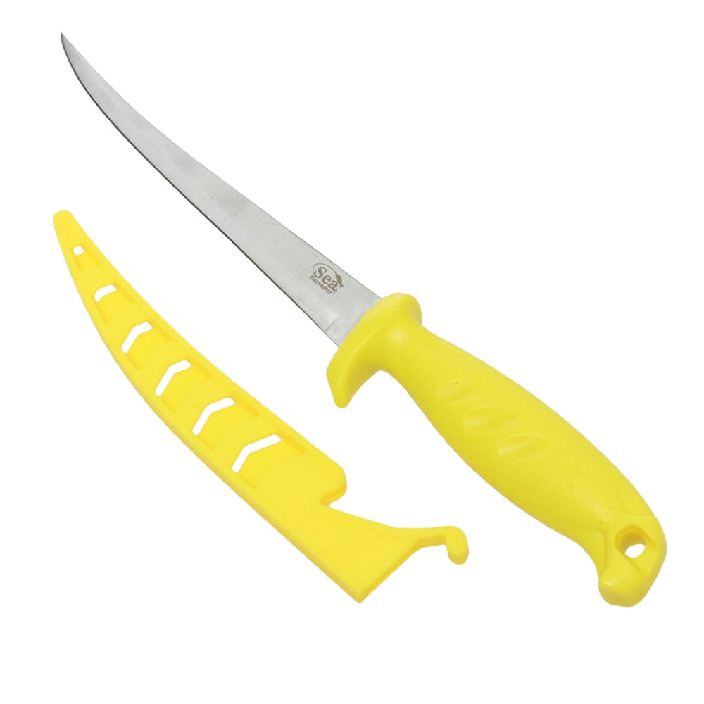 Sea Harvester Stainless Fillet Knife with Sheath Yellow 27cm
