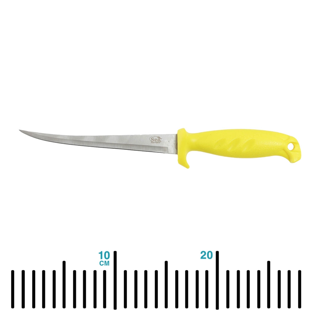 Sea Harvester Stainless Fillet Knife with Sheath Yellow 27cm