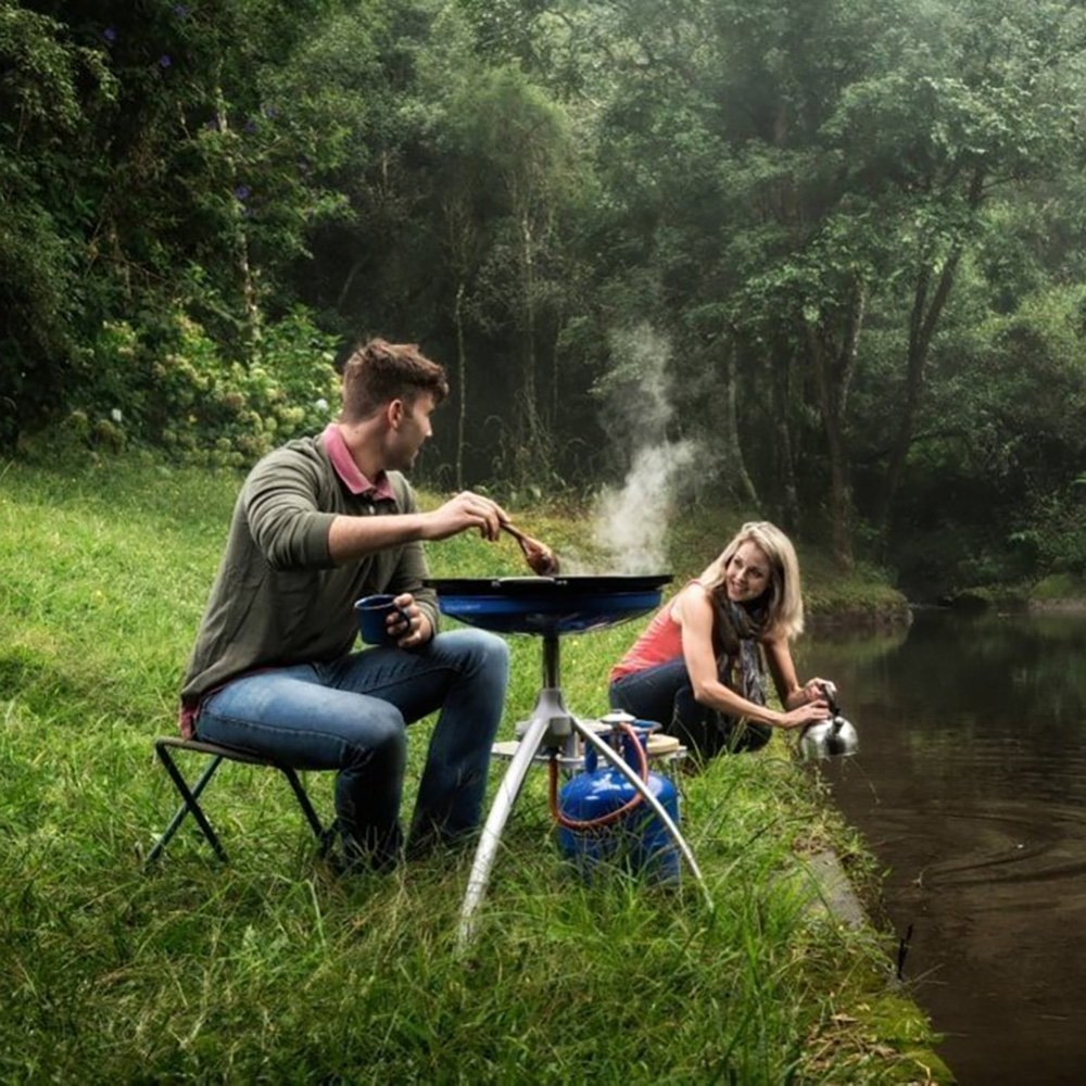 Dometic Cadac Skottel Braai Portable BBQ with Wok Style Hot Plate and Pot Holder