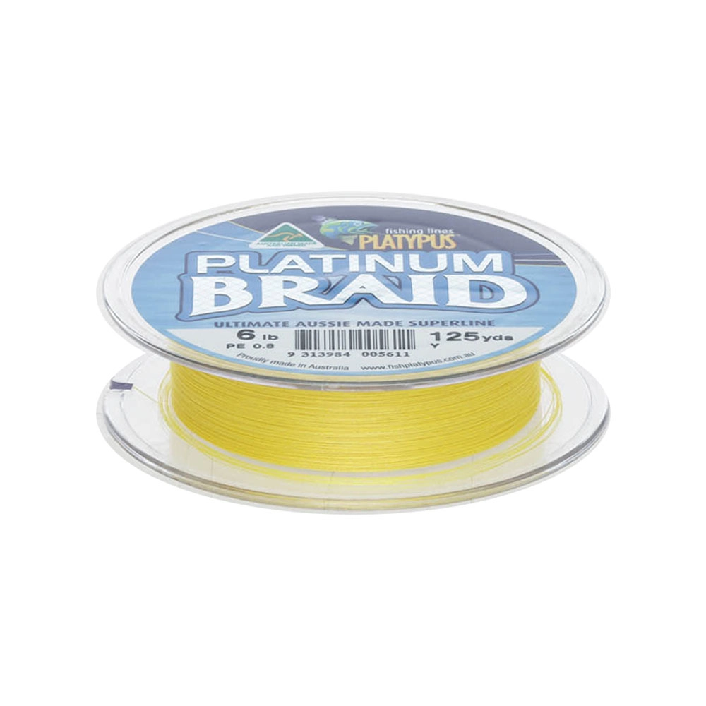 Platypus Platinum Braid Yellow 125yds 6lb Platypus Platinum Braid Yellow 125yds 6lb