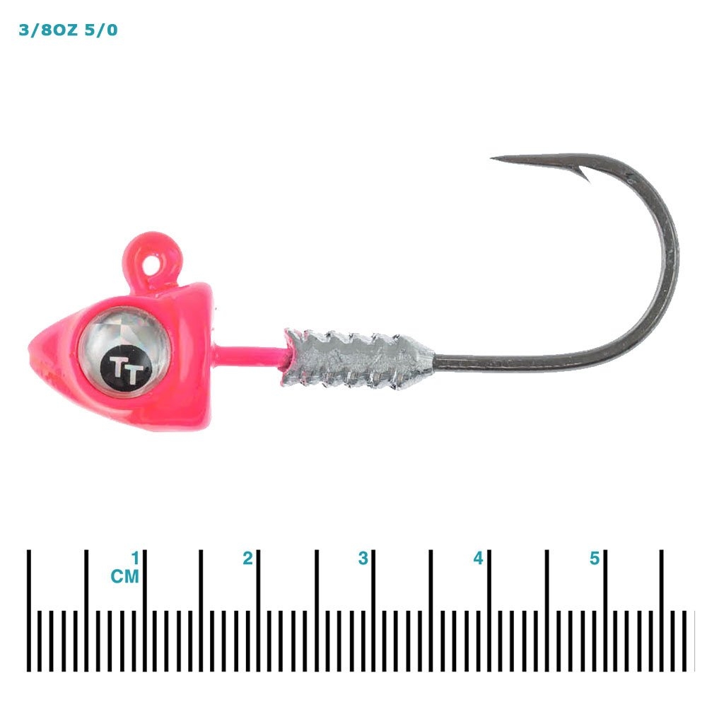 TT Lures Big EyeZ Jig Heads Pink Silver Qty 3