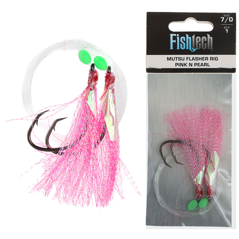 Fishtech Mutsu Economy Flasher Rig Pink n Pearl 7/0