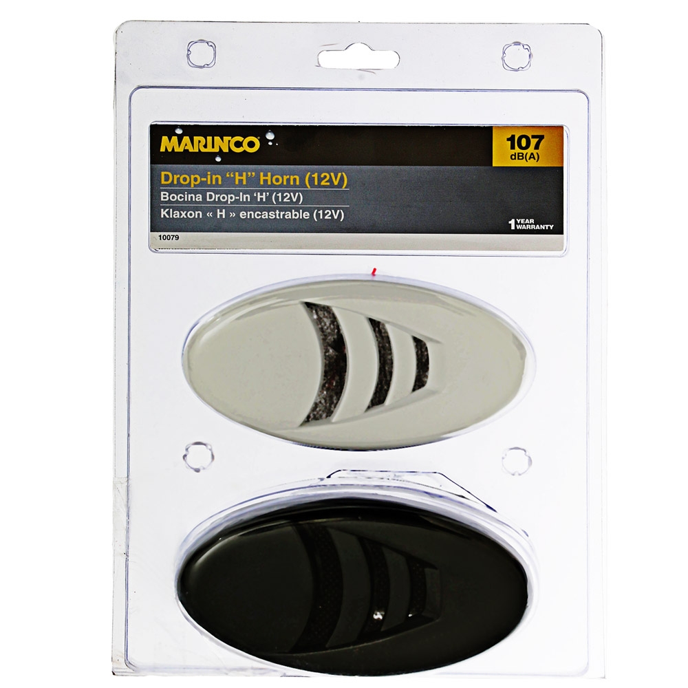 Attwood Drop-In ''H'' Horn with Black and White Grills