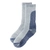 Black Shag Merino Crew Socks Blue XL