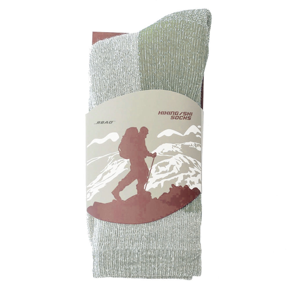 Black Shag Merino Crew Socks Green Large