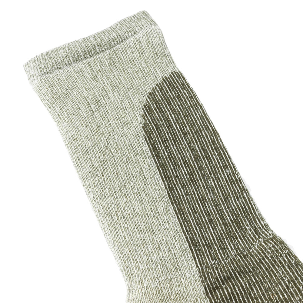 Black Shag Merino Crew Socks Green Large