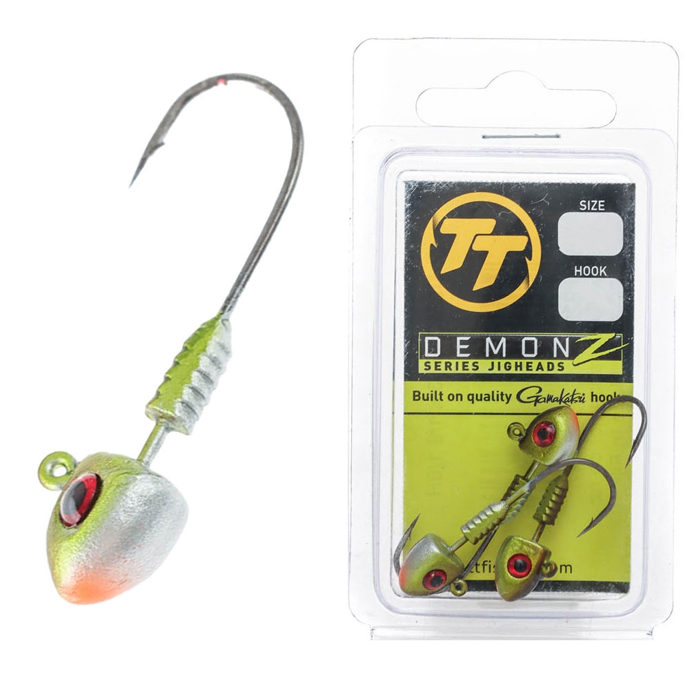 TT Lures DemonZ Jig Head Green 3/8oz 10g 3/0H Qty 3