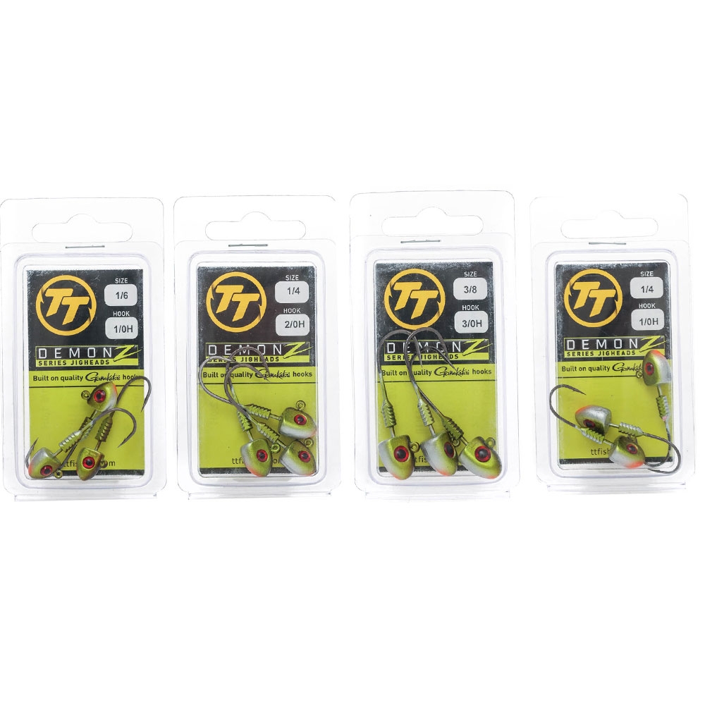 TT Lures DemonZ Jig Head Green Qty 3