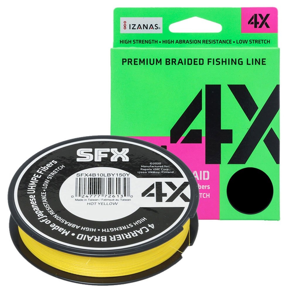 Sufix SFX 4X Braid Hot Yellow 150yd 15lb 0.205mm