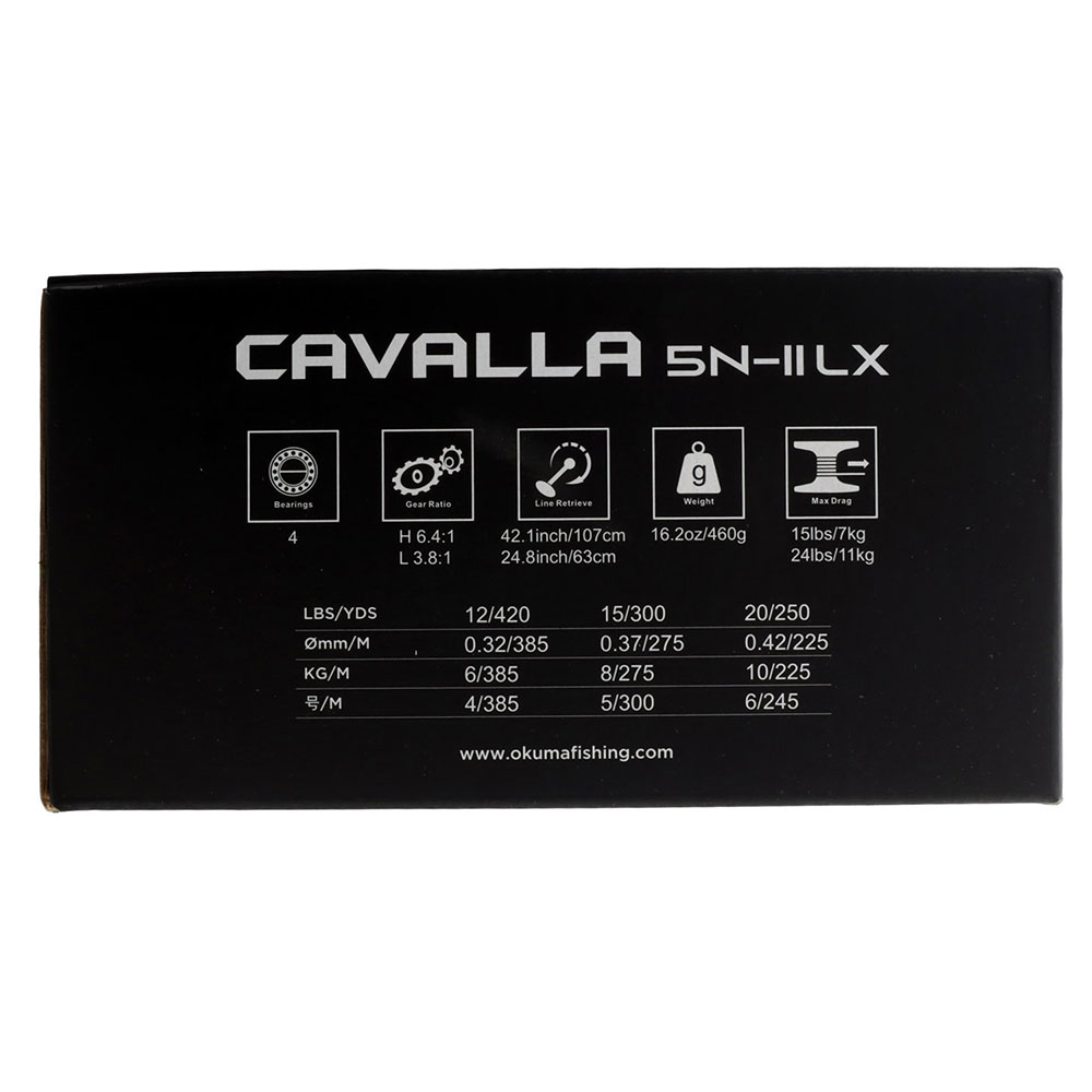 Okuma Cavalla 5 Narrow Left Hand 2-Speed Lever Drag Boat Reel