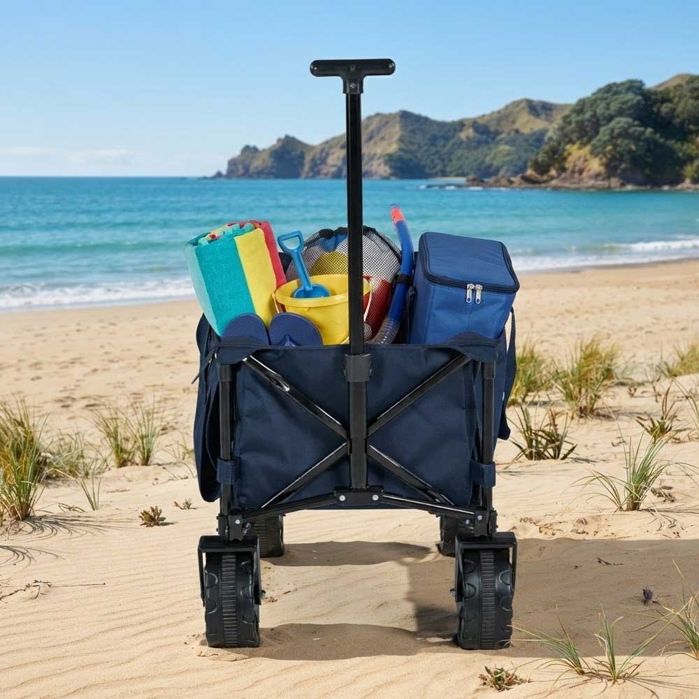 OZtrail Off Road Folding Camp Cart Trolley - 60kg Capacity