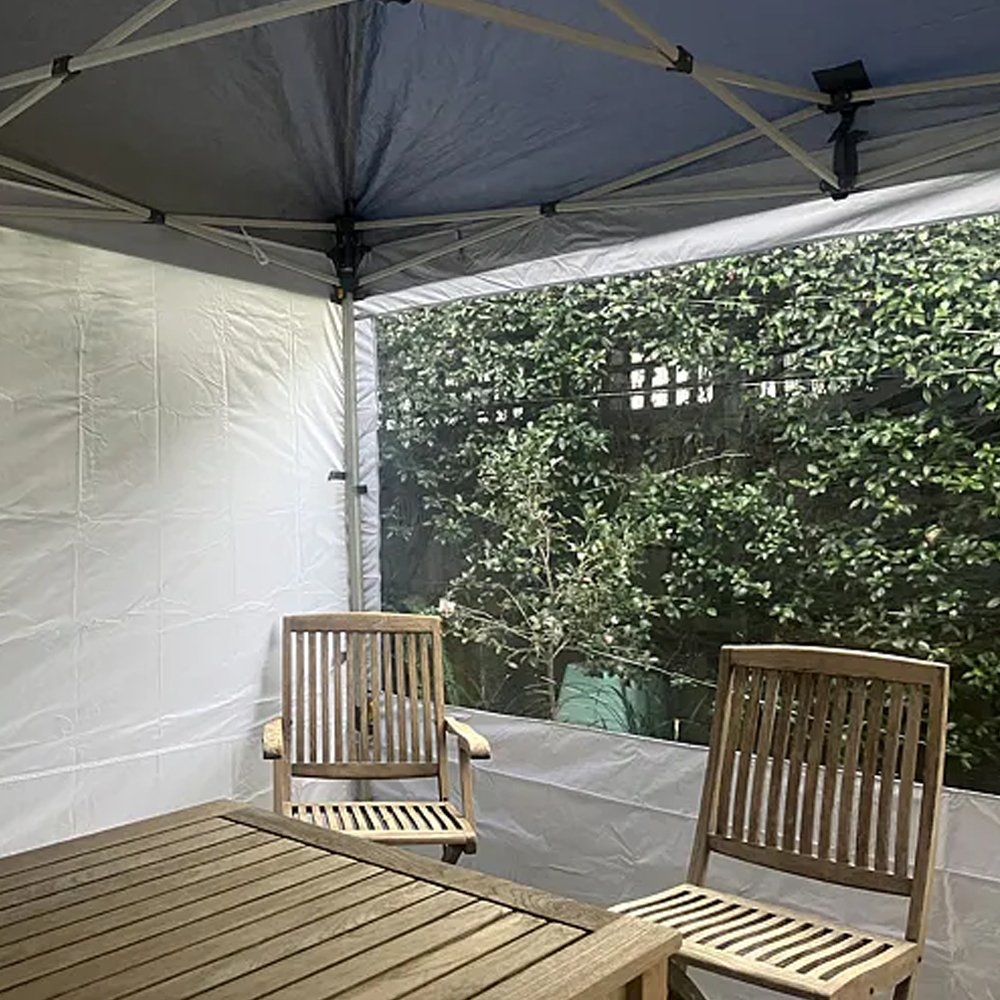 OZtrail HD Gazebo Solid Wall Kit with PVC Window 3m Off White